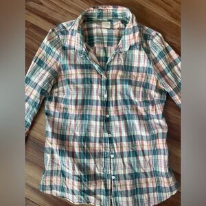J. Crew Plaid Button-Up Shirt